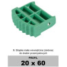 Stopka do drabiny 20 x 60 zielona