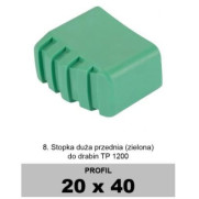 Stopka do drabiny 20 x 40 zielona