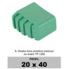 Stopka do drabiny 20 x 40 zielona