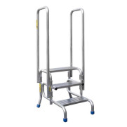 Schody dostawne aluminiowe Drabex TP 8040 3 stopnie z poręczami