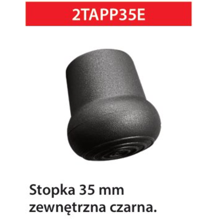 Stopka zewnętrzna czarna 35mm Faraone