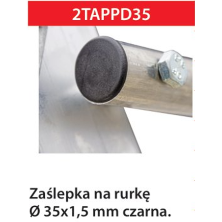 Zaślepka na rurkę 35x1,5mm czarna Faraone