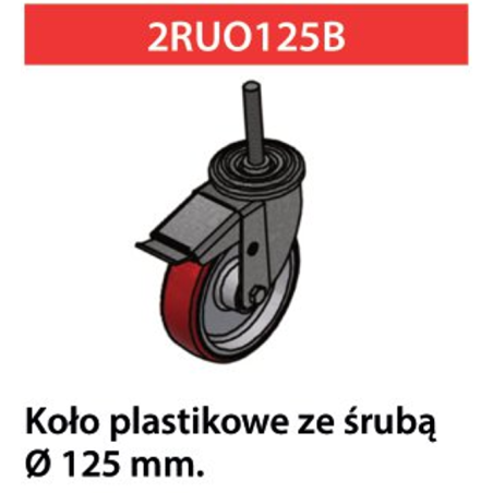 Koło plastikowe 125mm ze śrubą Faraone
