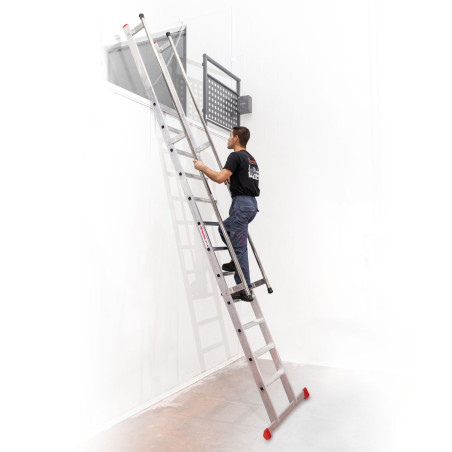 Drabina Faraone SAS Przystawna aluminiowa ze stabilizatorem i poręczami