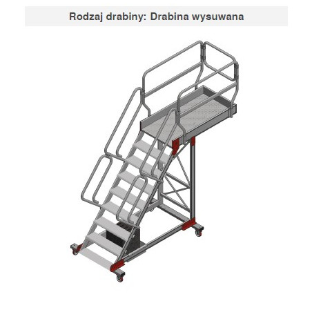 Schody drabinowe z wysuniętym podestem Faraone Spec 8