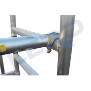 Rusztowanie Euroscaffold Basic aluminiowe jezdne 1,35 x 1,90 mocwowanie rusztowania