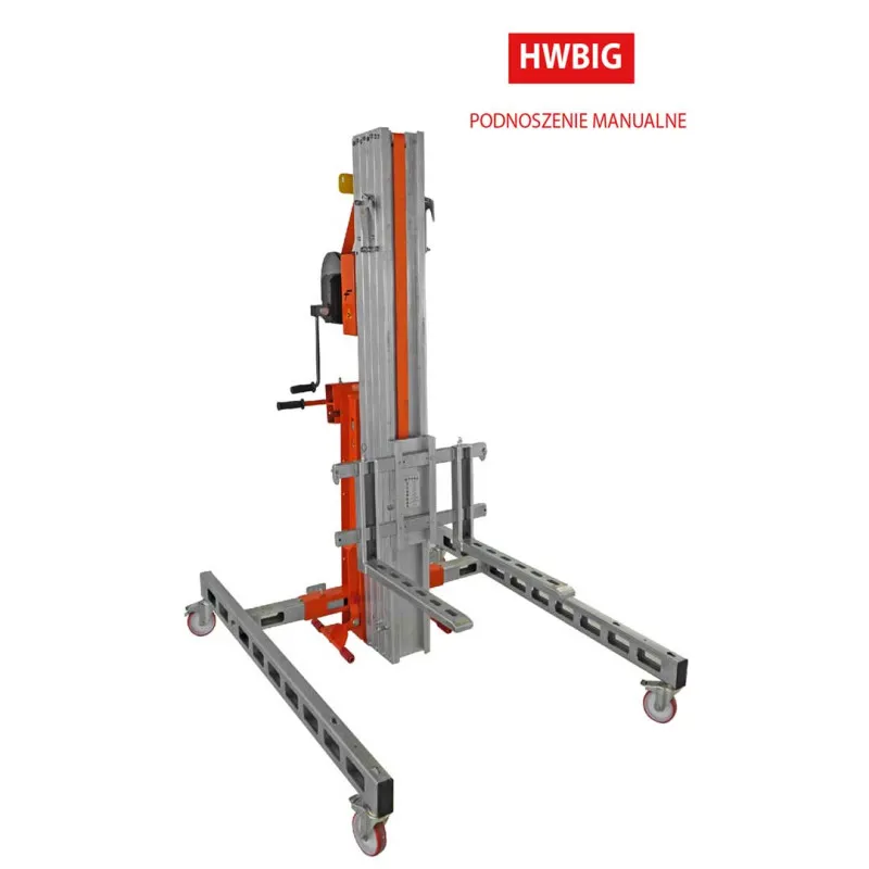 Podnośnik towarowy aluminiowy Faraone seria HWBIG / HWBIG.EL