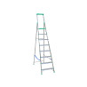 Tabela danych technicznych drabiny Drabex TP 1200 – wysokość robocza 2,62–3,74 m, podest 0,27 x 0,25 m