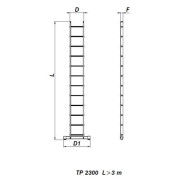 Drabina DRABEX TP2300 11 stopni wymiary